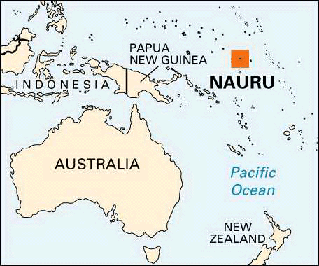 A map of Nauru